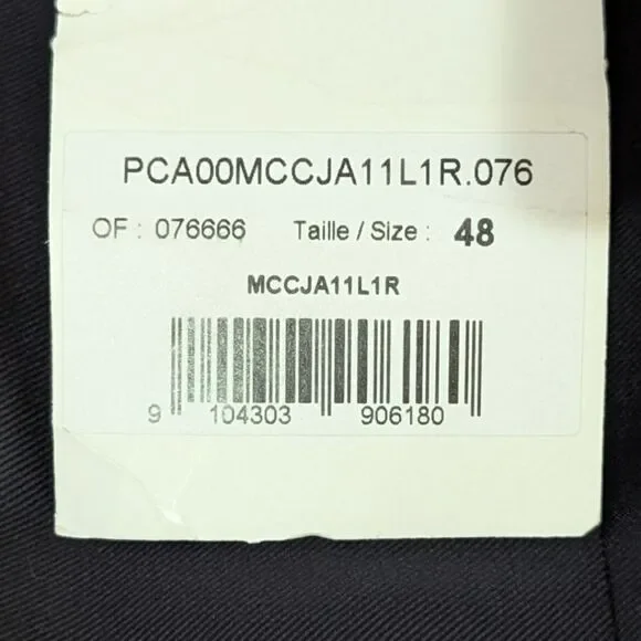Cartier Uniformes Vitale Barberis Canonico Men's 48R Wool Blazer Two Button NWT